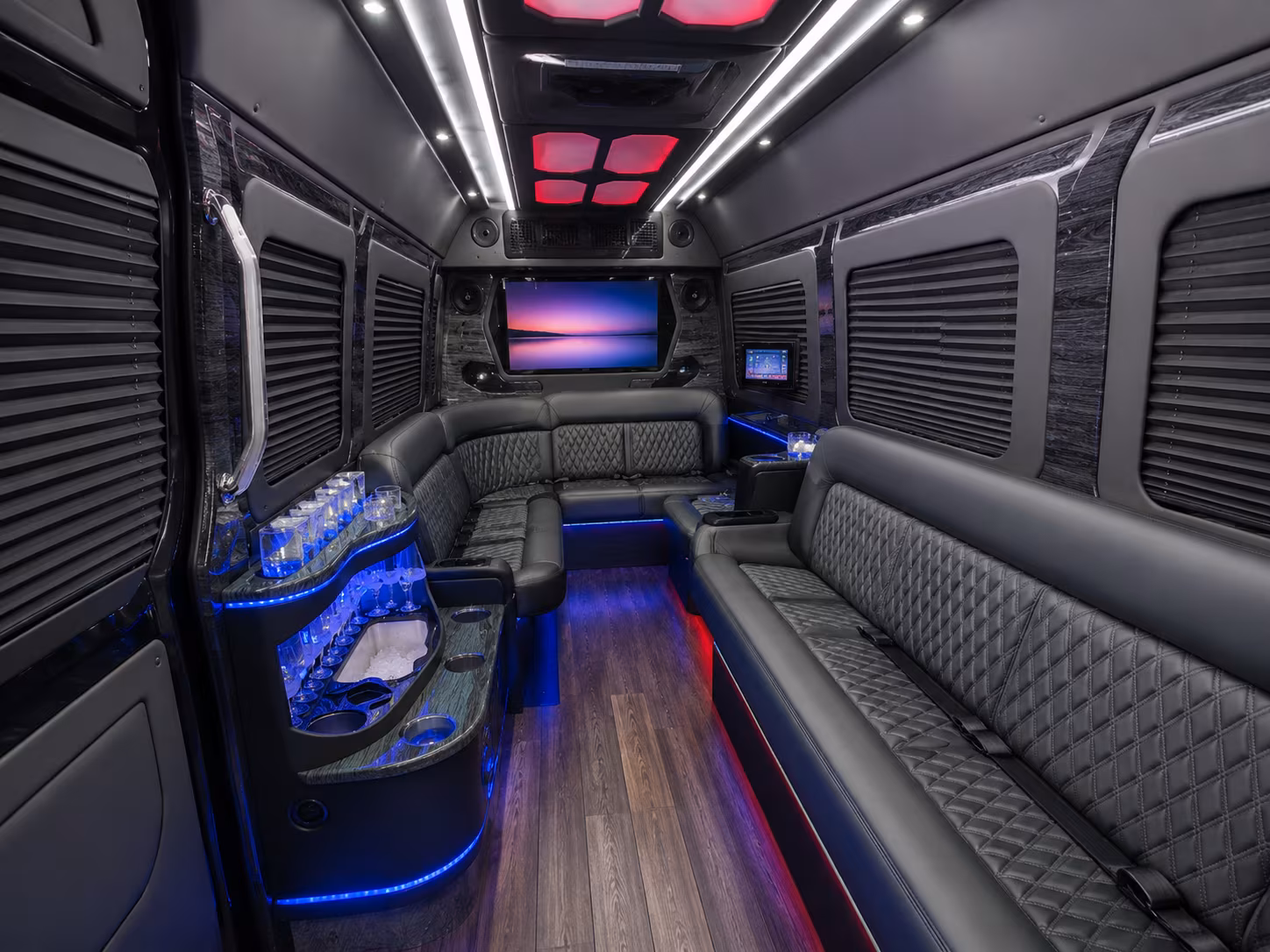 casper 50 passenger party bus interior