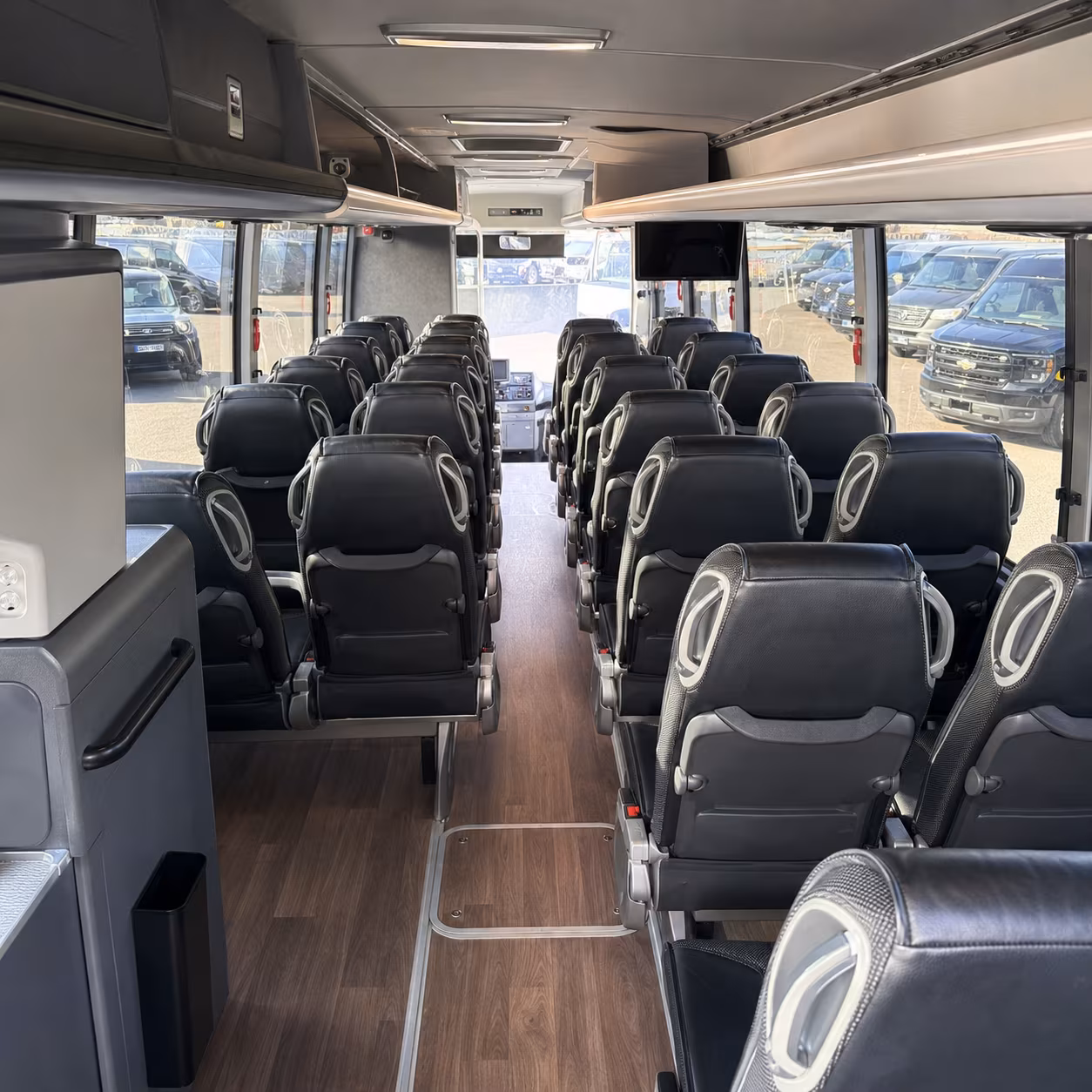 casper charter bus interior
