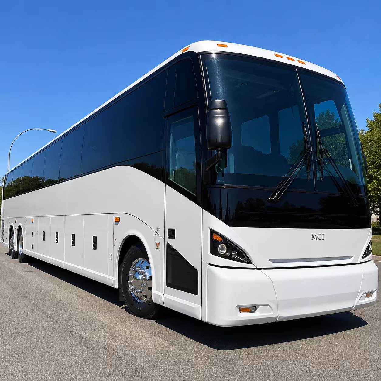 casper charter bus rental exterior