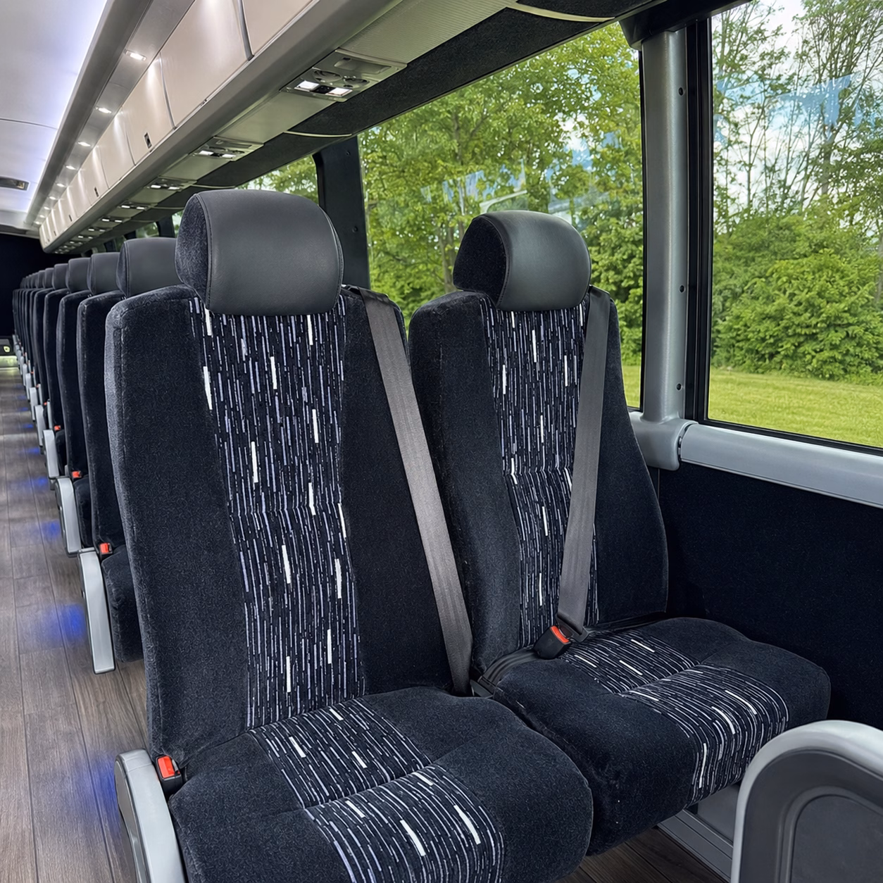 casper charter bus rental inside